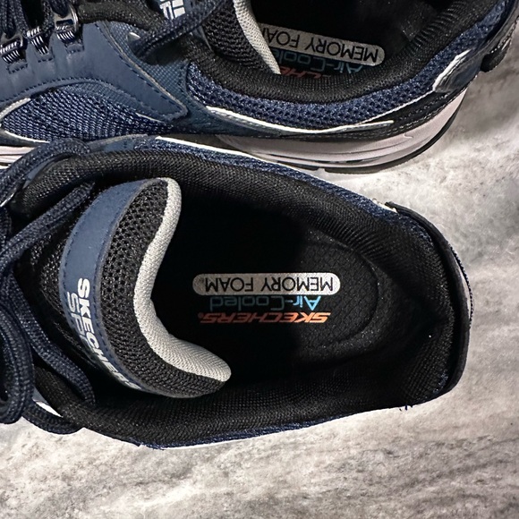 Skechers Men's Blue and Black Sport Shoes - Picture 3 of 5